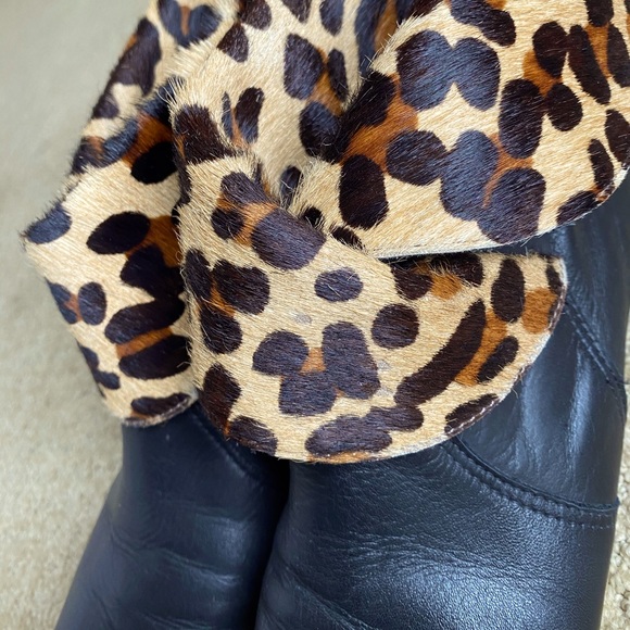 Animal print / black boots - Picture 2 of 6